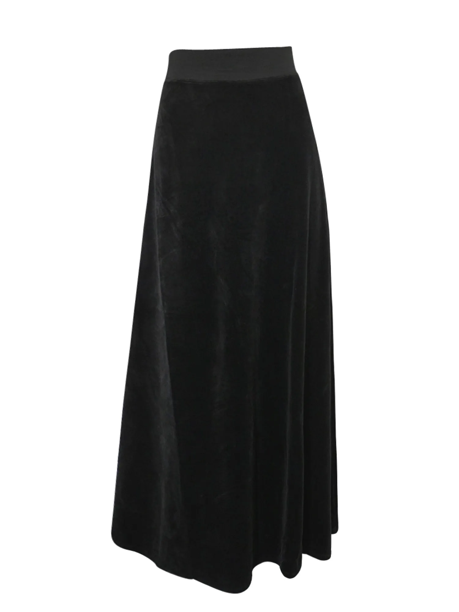 Hard Tail Velour Maxi Flare Skirt (V-213)