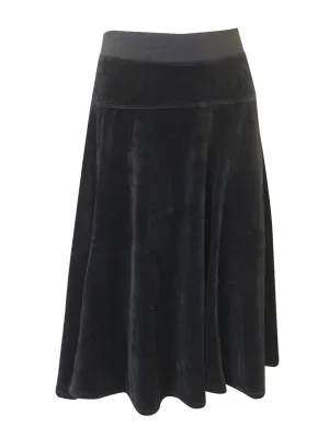 Hard Tail Velour Panel Skirt (V-169)