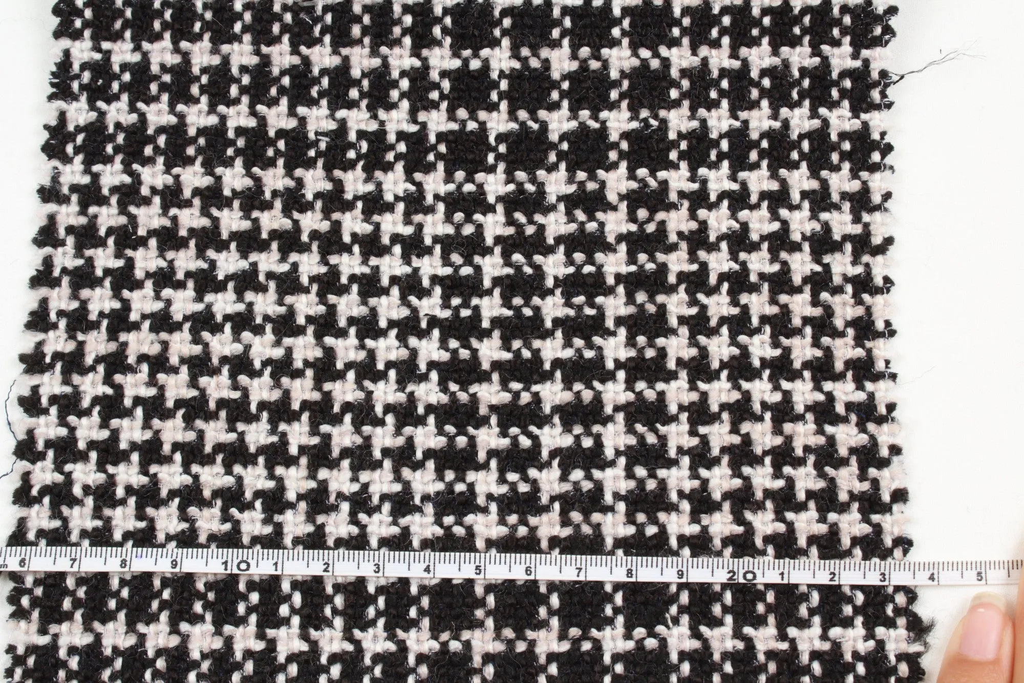 Heavy Wool Blend Tweed - Houndstooth Check