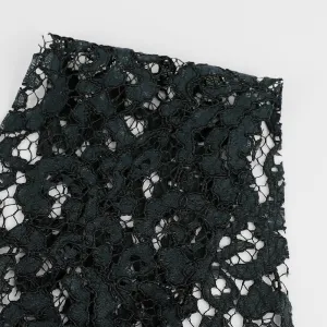 Italian Double Dyed Corded Lace - Liquorice