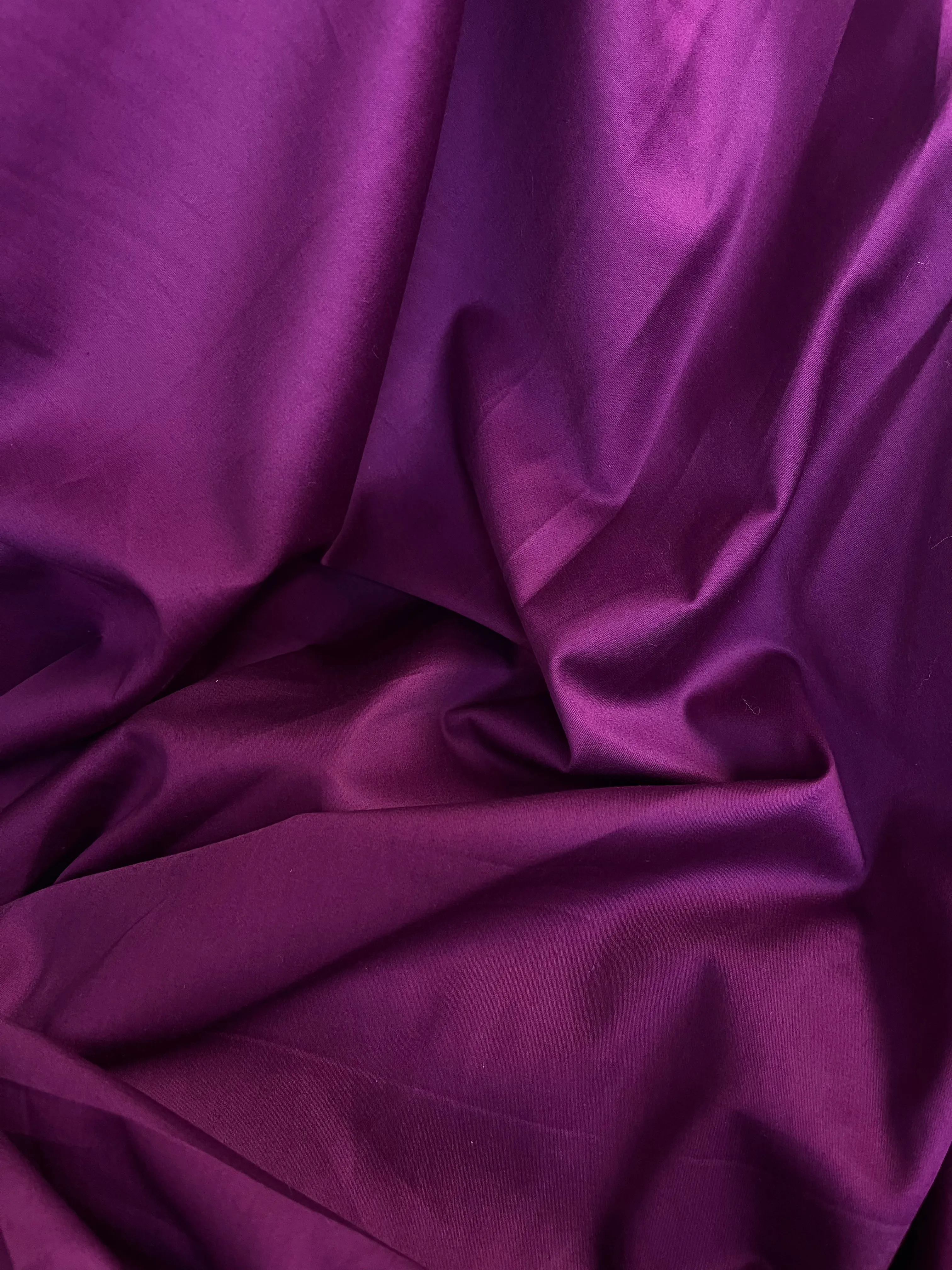 Italian Stretch Cotton Sateen - Magenta Purple