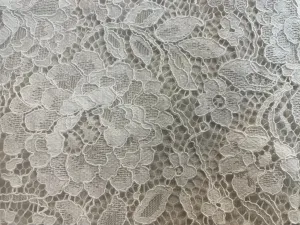 Ivory Floral Bridal Lace - White