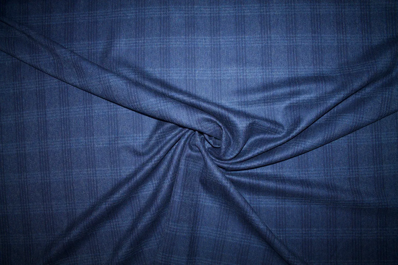 J0seph Abb0ud Plaid Cashmere Blend Flannel - Blues