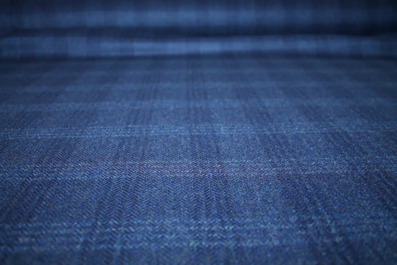 J0seph Abb0ud Plaid Cashmere Blend Flannel - Blues