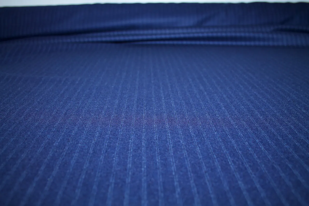 J0seph Abb0ud Selvage Pinstripe Super 120 Wool - Blues