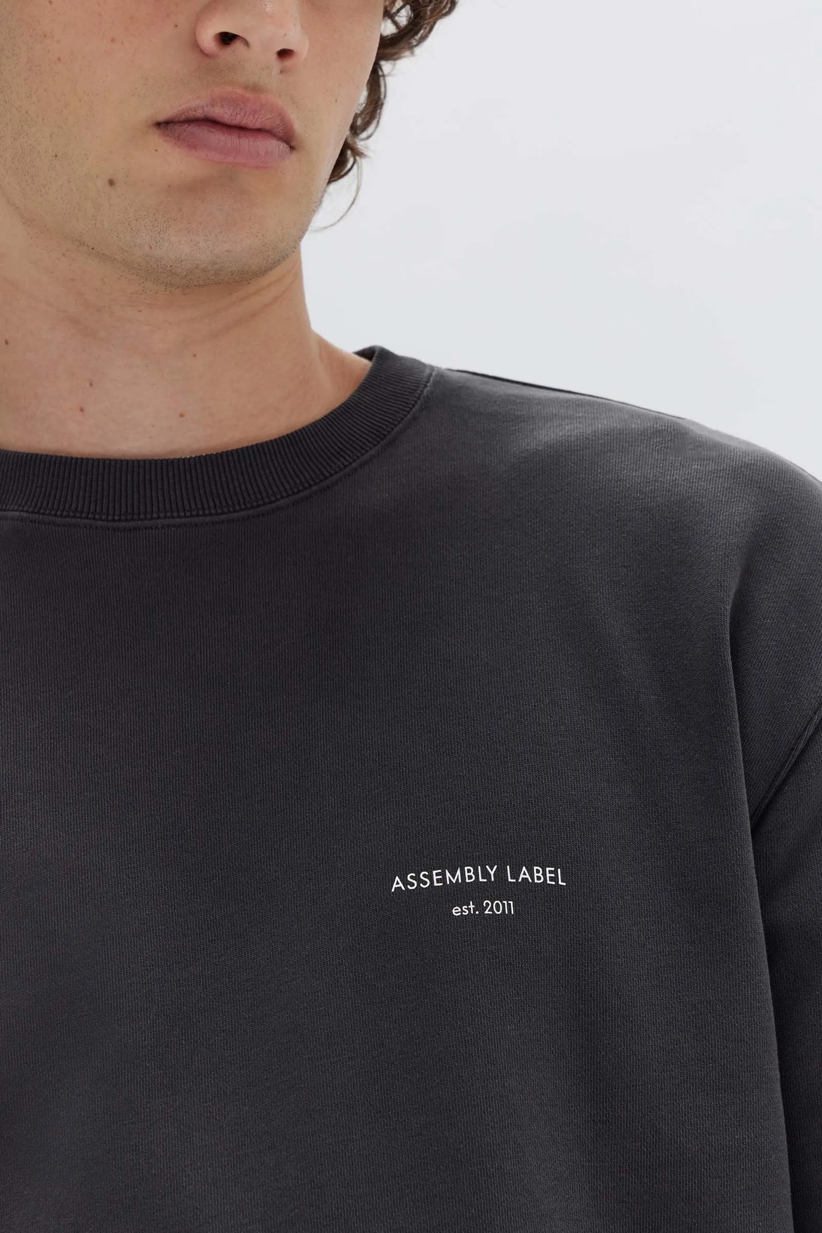 Label Print Cotton Sweat