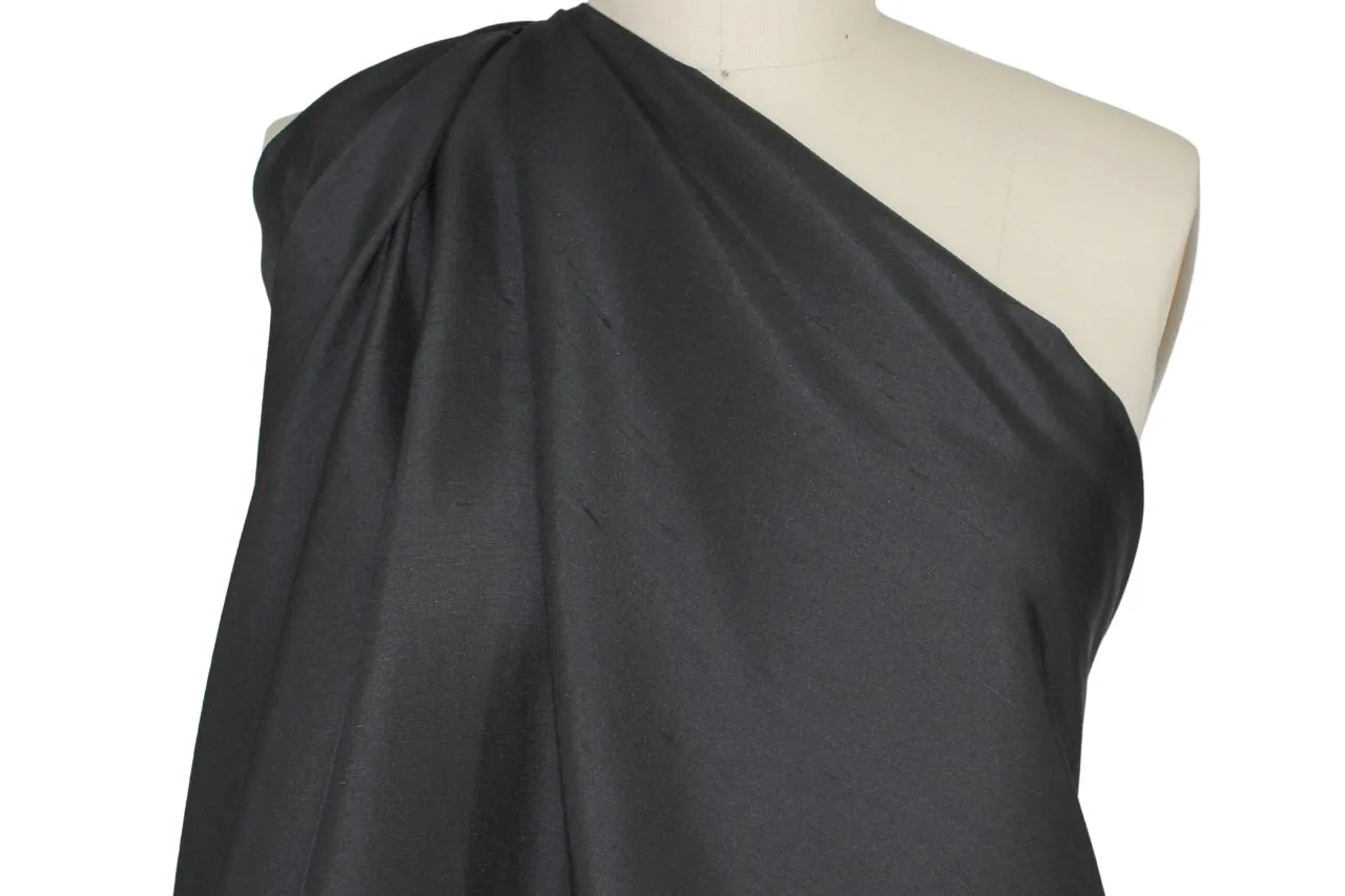 Light Weight Silk Shantung - Black