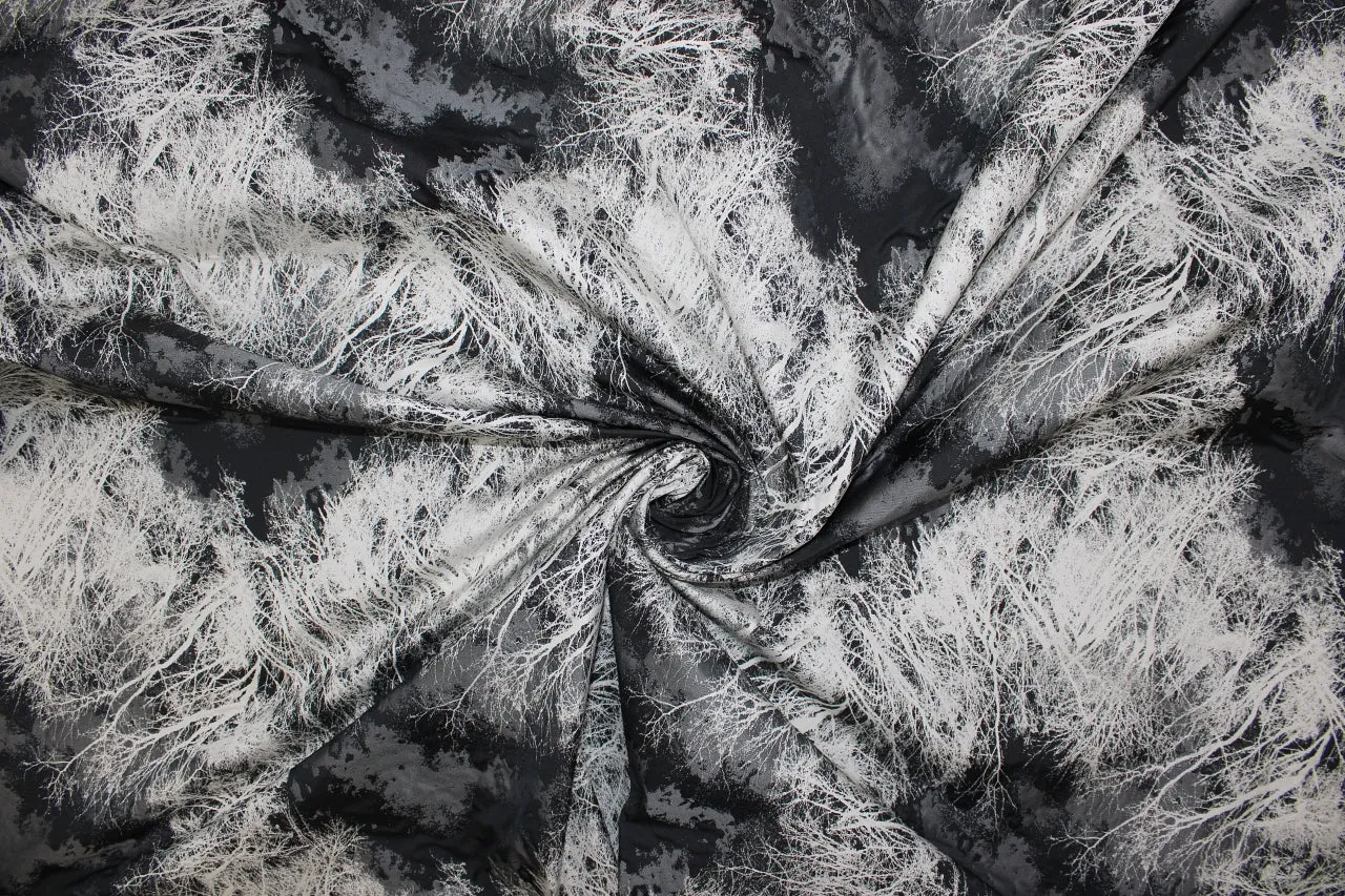 Look - Up in the Sky! Reversible Brocade - Gray/Black/White