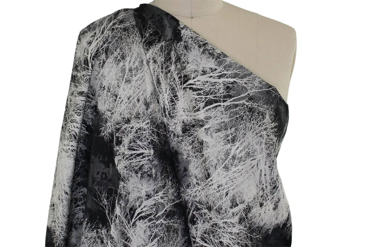 Look - Up in the Sky! Reversible Brocade - Gray/Black/White