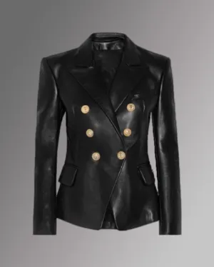 Mayfair Vegan Leather Blazer