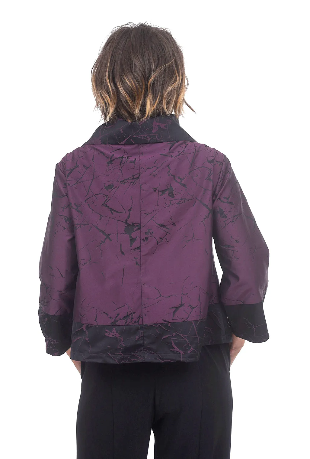 Memory Crackle Liv Jacket in Elegant Mulberry - Stylish Womens Outerwear