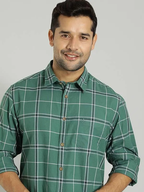 Men Checked Full Sleeve Cotton Shirt