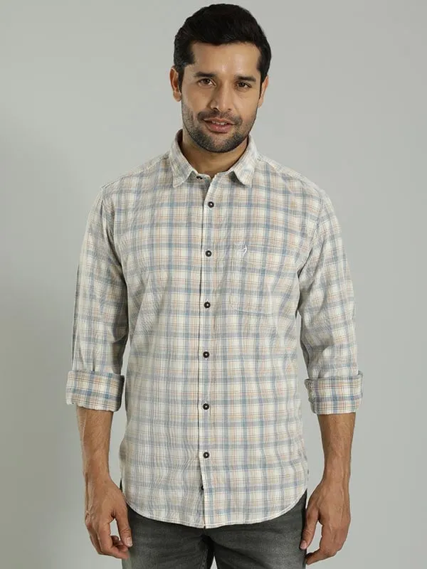 Men Checked Full Sleeve Cotton Shirt