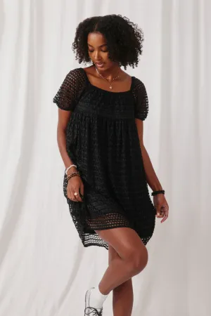 Mesh Shell Square Neck Dress