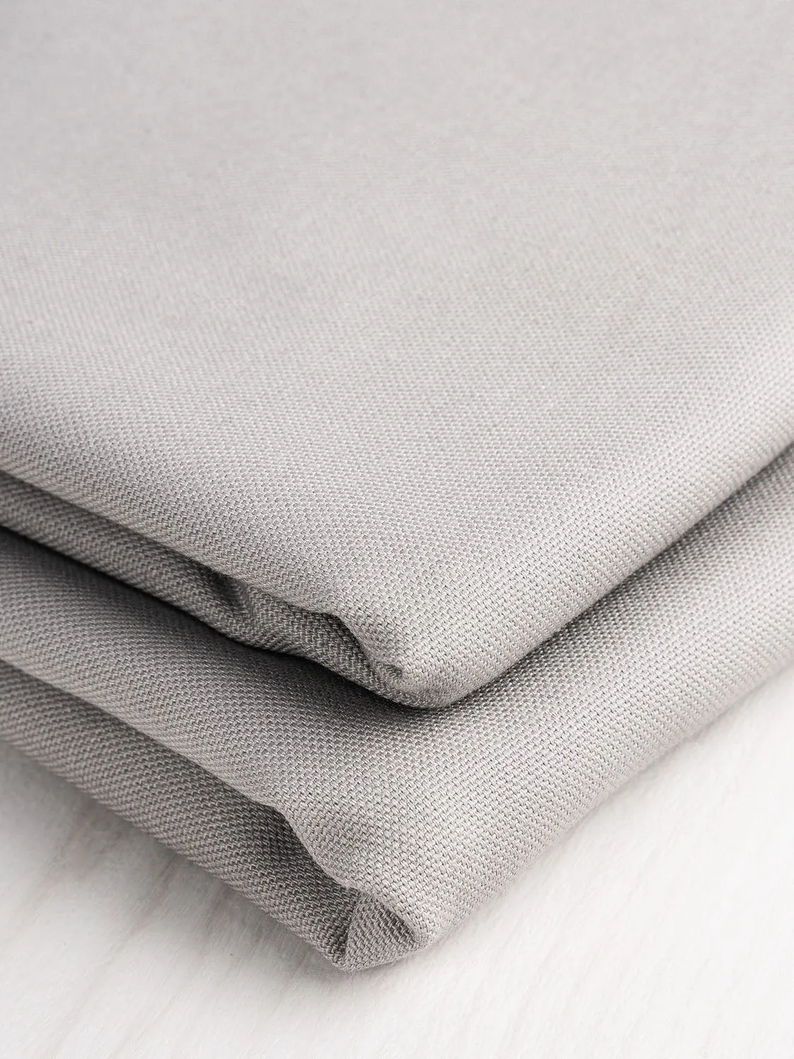 Midweight Organic Cotton Canvas - Dove Grey