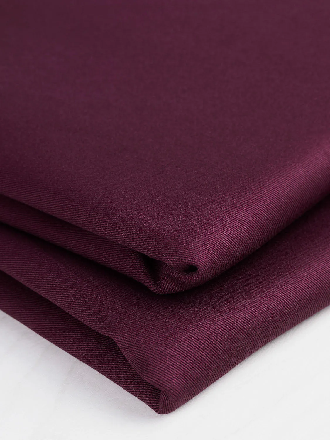 Midweight  Organic Cotton Twill - Mulberry - Swatch