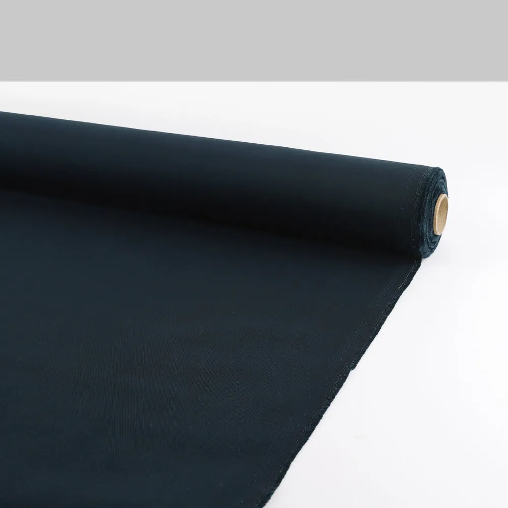 Narrow Stretch Cotton Twill - Dark Ink