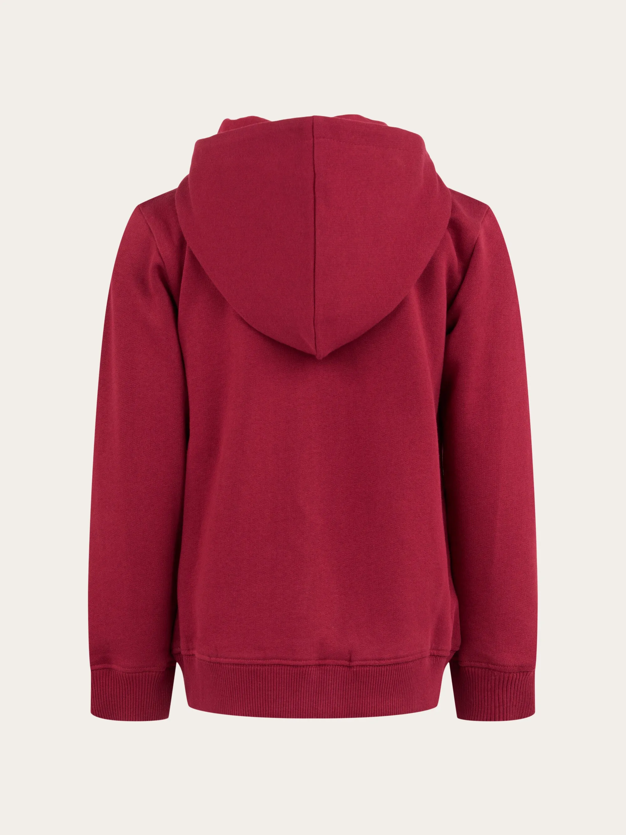 Owl sweat hood - Rhubarb