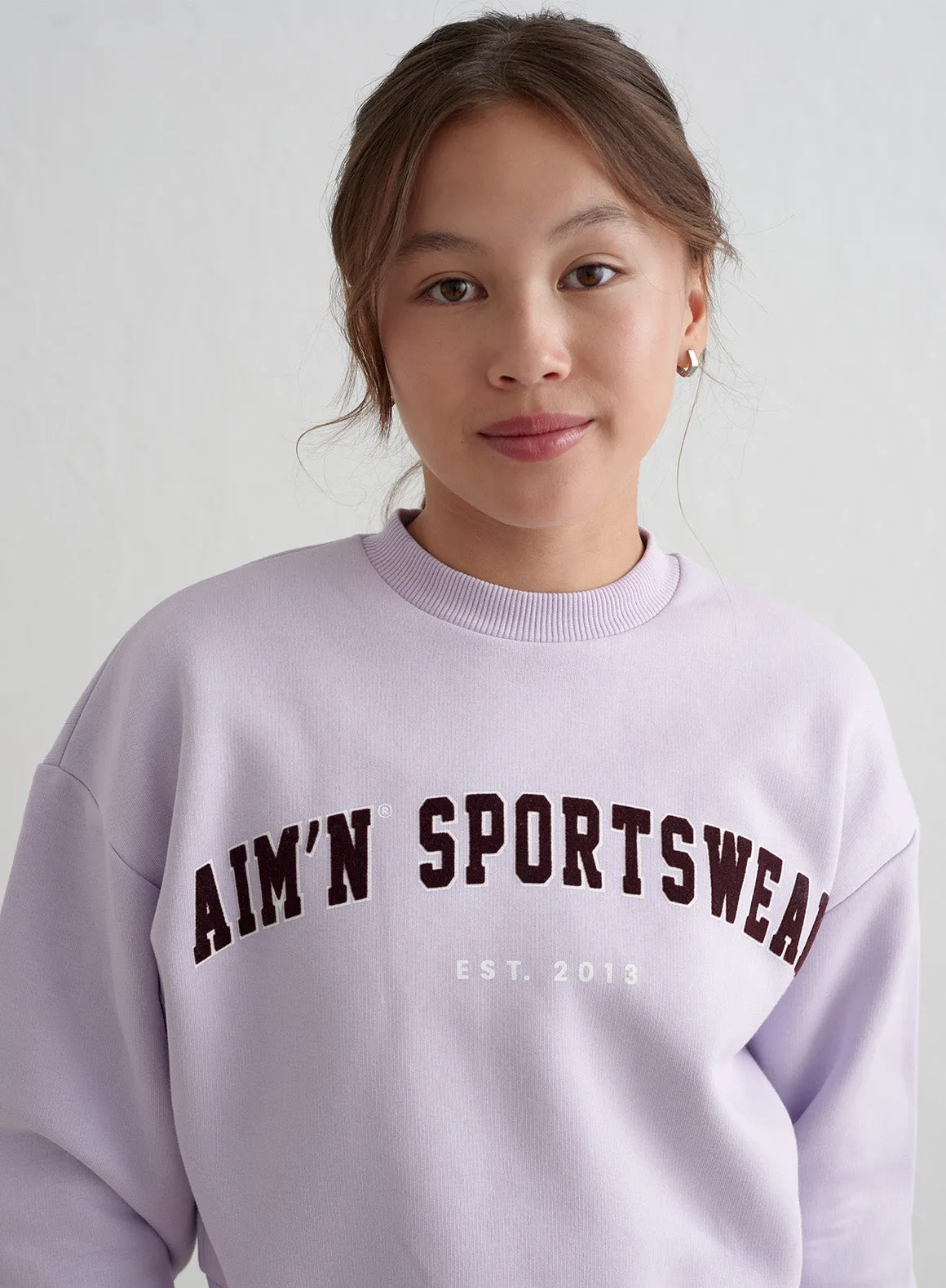 Pale Lavender Young Varsity Sweatshirt