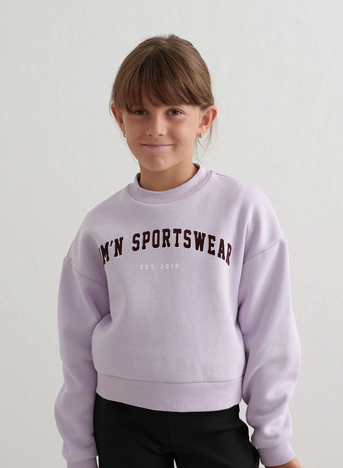 Pale Lavender Young Varsity Sweatshirt