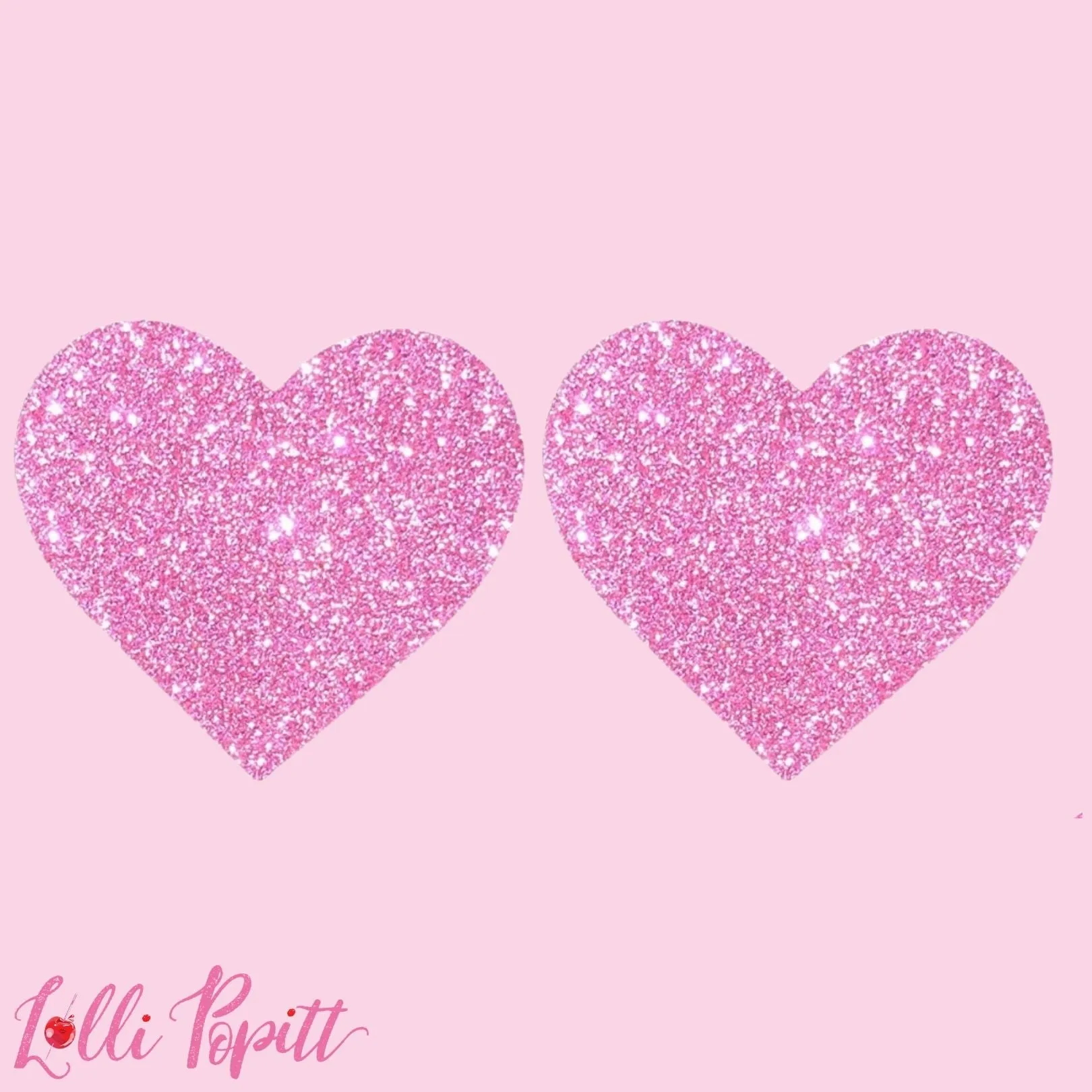 Pink Glitter Heart Pasties