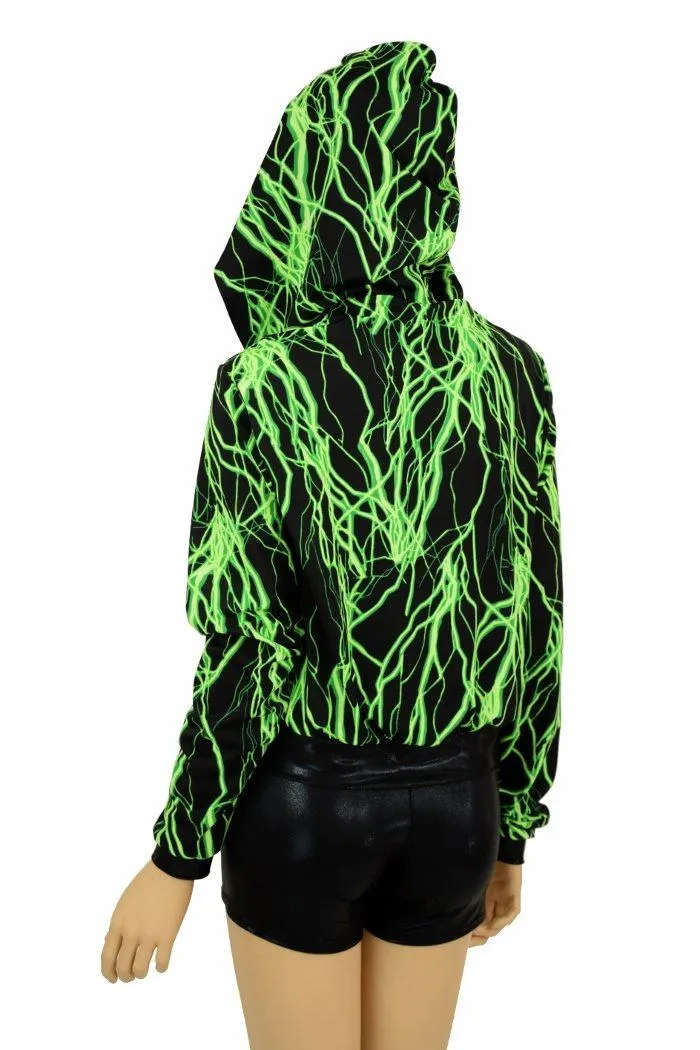 "Kimberly" Jacket in Neon Lightning Print