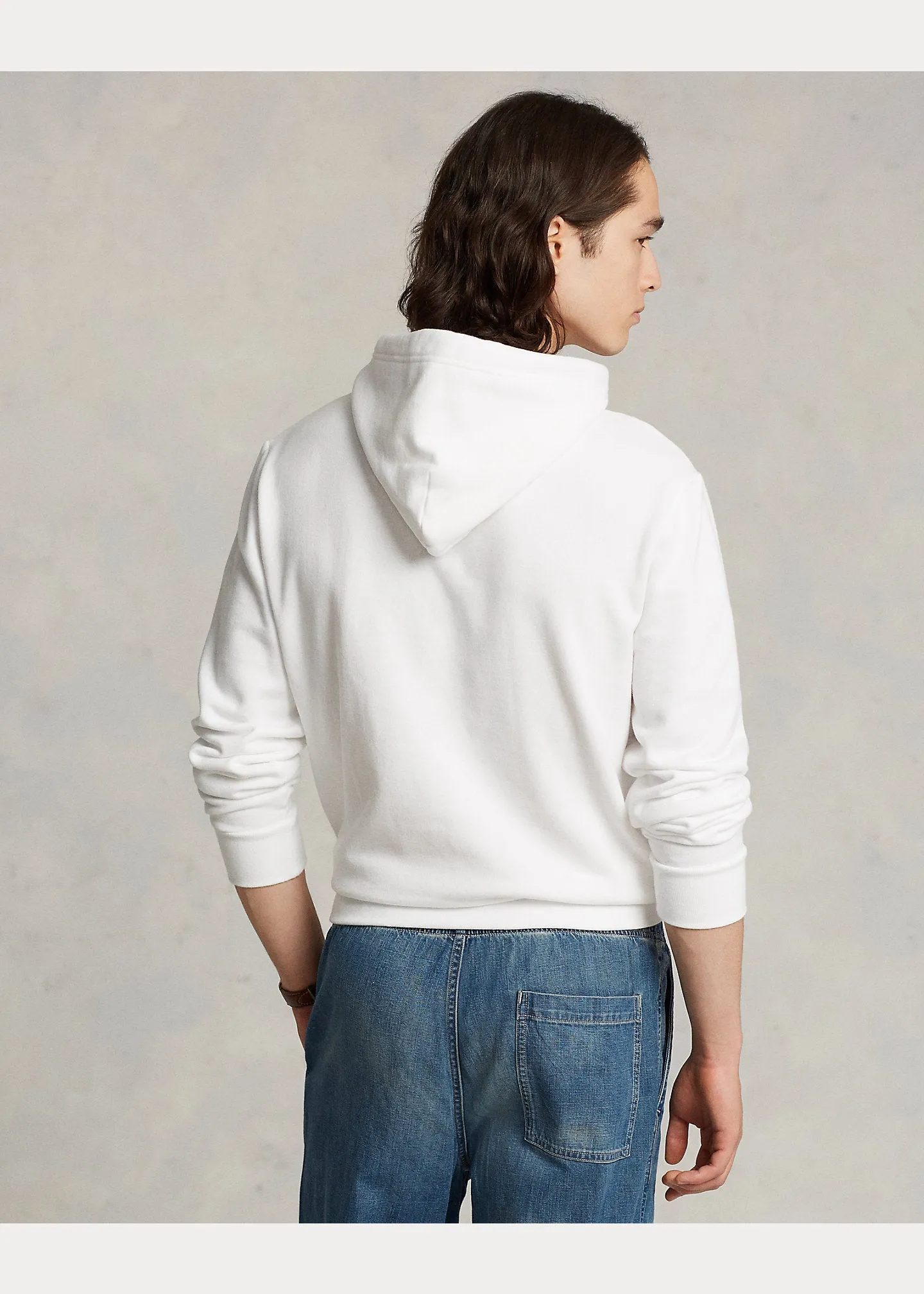 Ralph Lauren Ombré Big Pony Fleece Hoodie | White