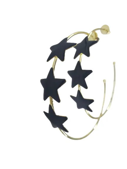 Resin Silvina Star Hoops