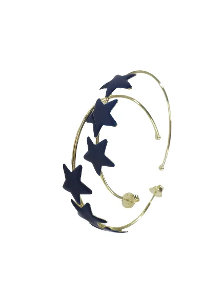 Resin Silvina Star Hoops