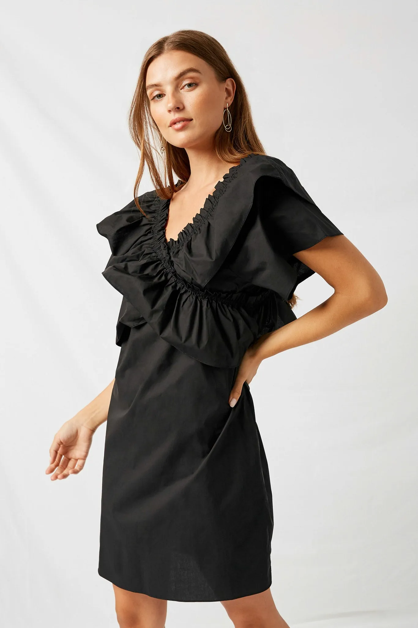 Ruffle Off-Shoulder Mini Dress