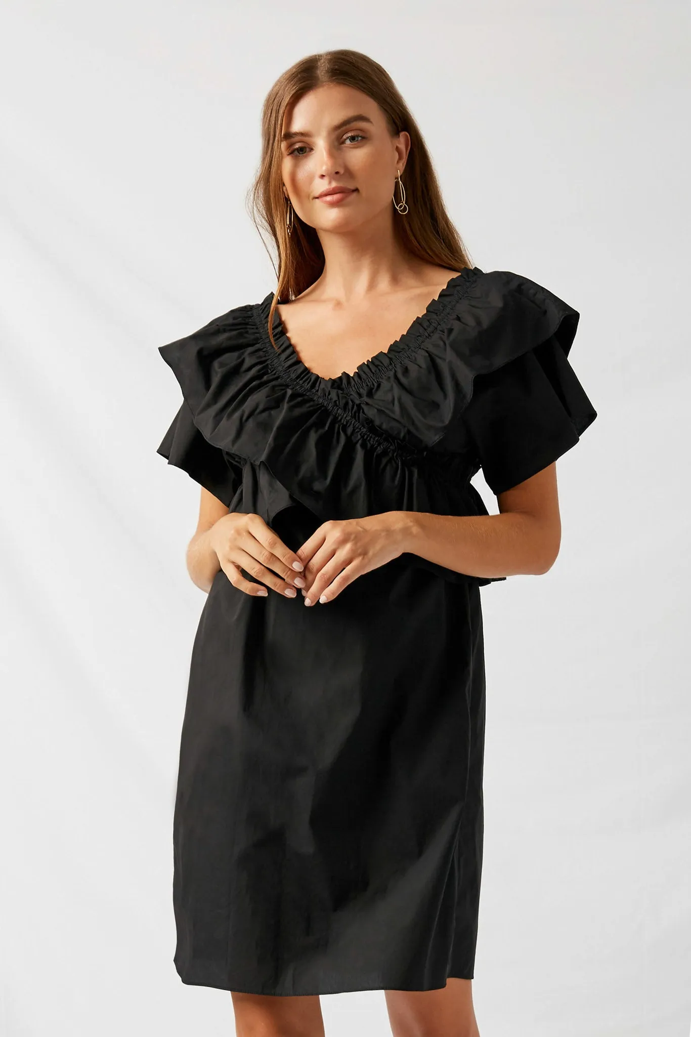 Ruffle Off-Shoulder Mini Dress