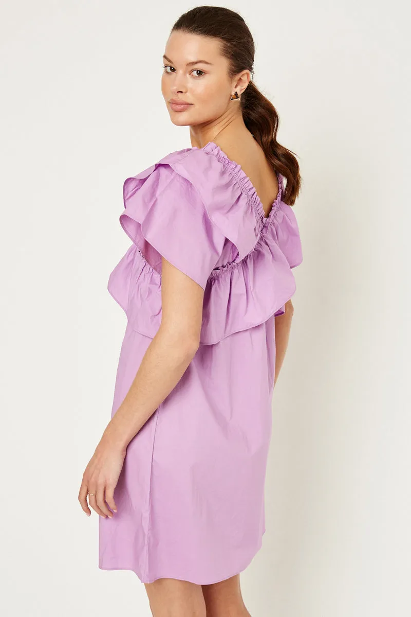 Ruffle Off-Shoulder Mini Dress