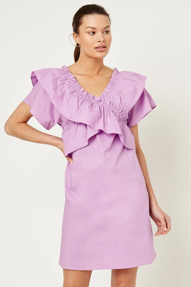 Ruffle Off-Shoulder Mini Dress