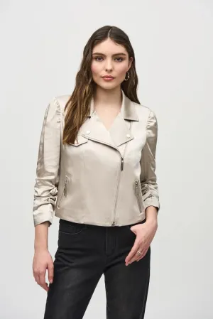 Satin Moto Jacket