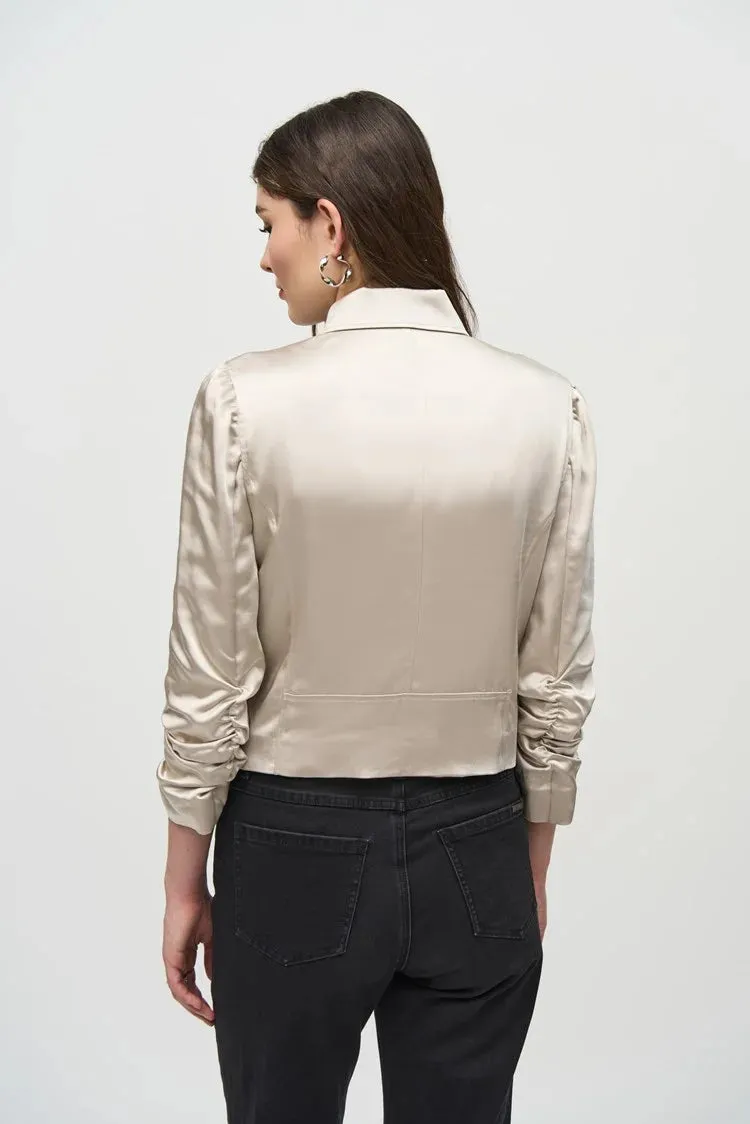 Satin Moto Jacket