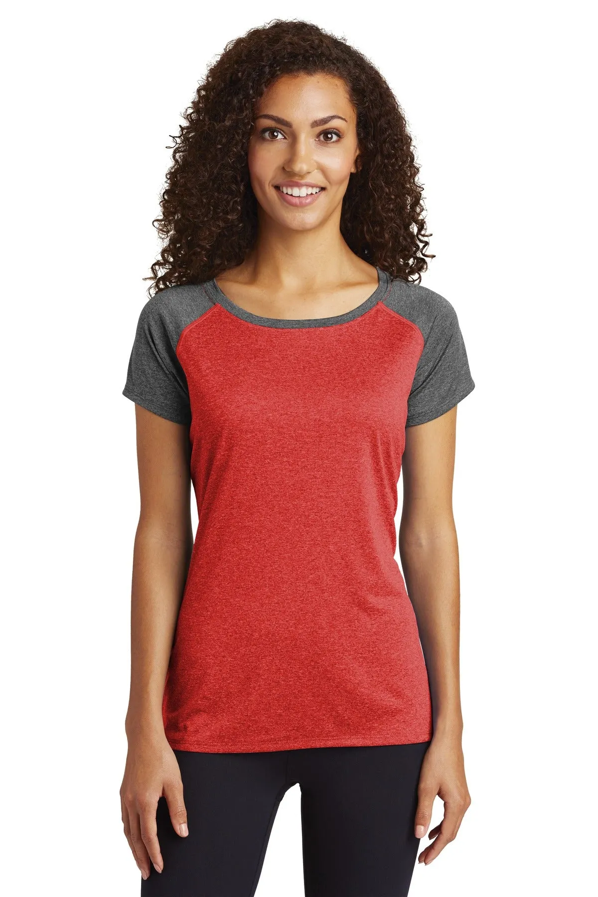 Sport-Tek ® Ladies Heather-On-Heather Contender ™ Scoop Neck Tee. LST362