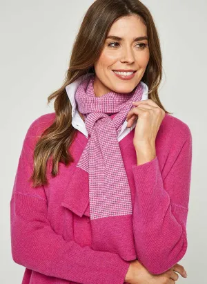 Textured Cashmere Scarf - Pink Soda