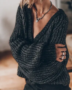 The Dark Short Knitted Cardigan