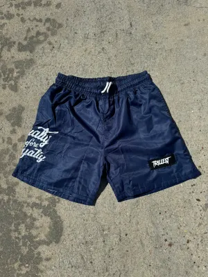 Trillest Nylon Rubber Patch Shorts - Navy