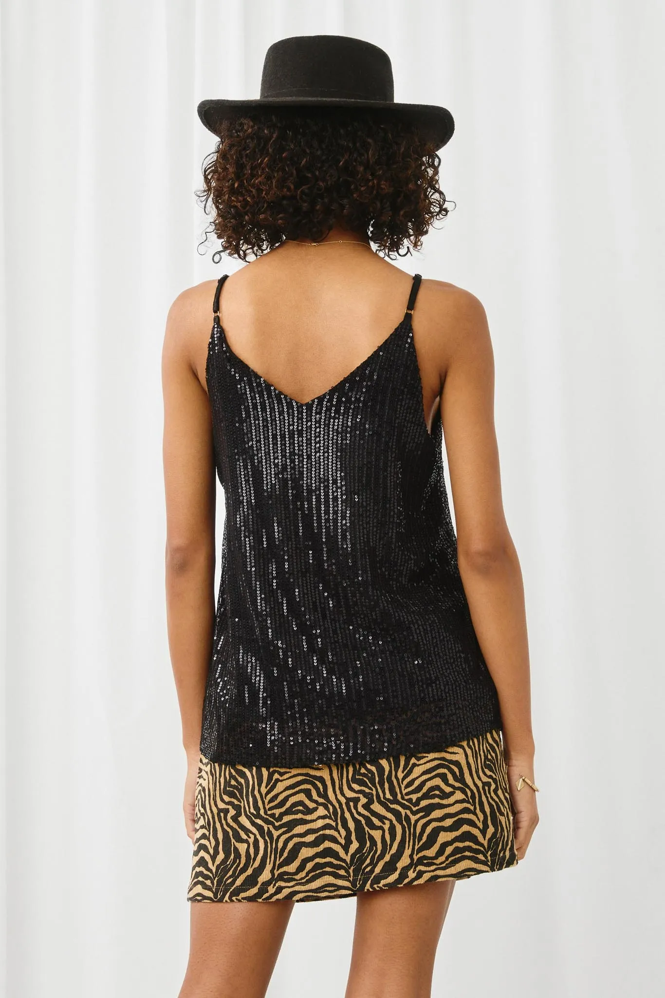 V Neck Sequin Cami