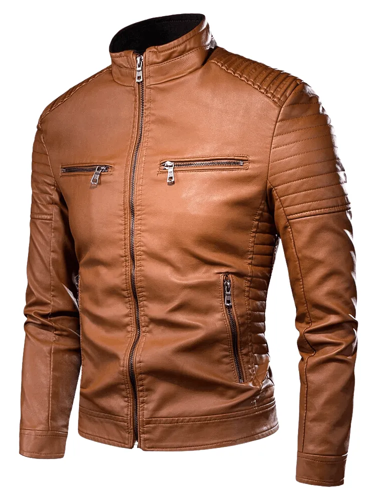 Vintage Leather Moto Jacket