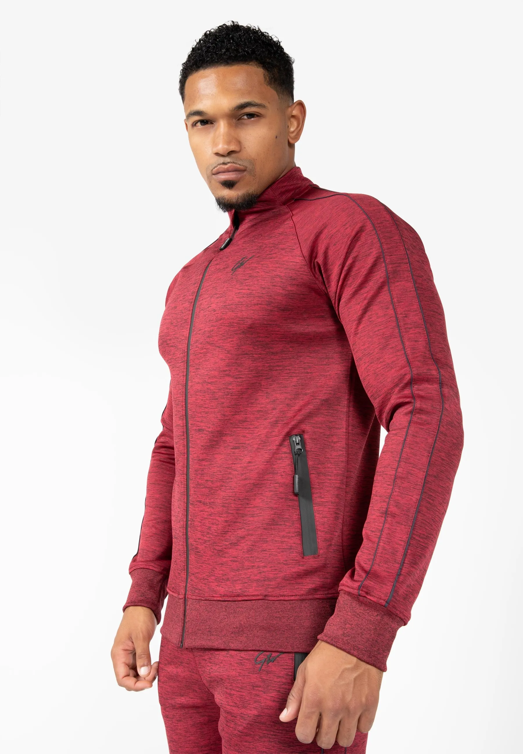 Wenden Track Jacket - Burgundy Red