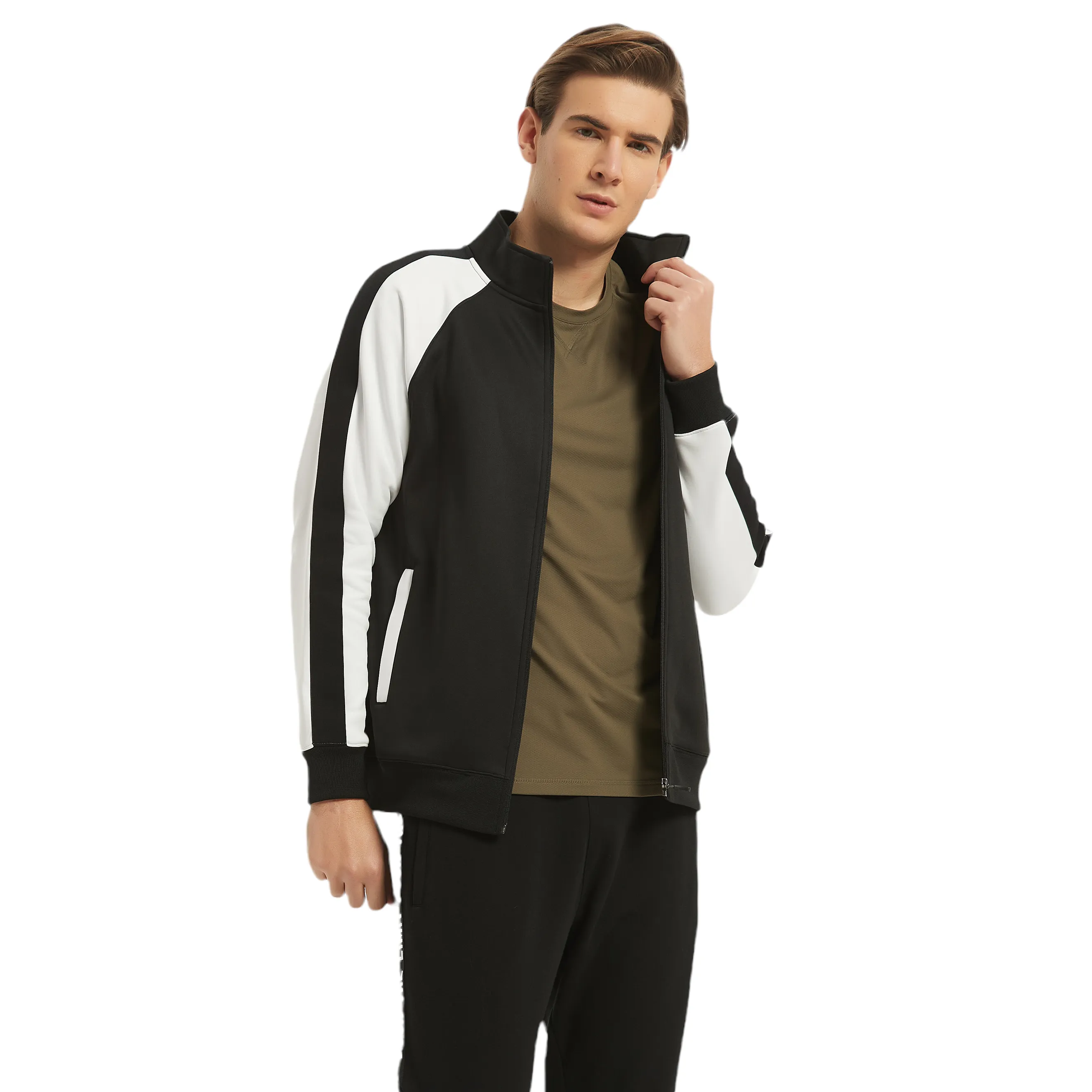 Whitlock Men's Trainer Jacket - Black & White combo