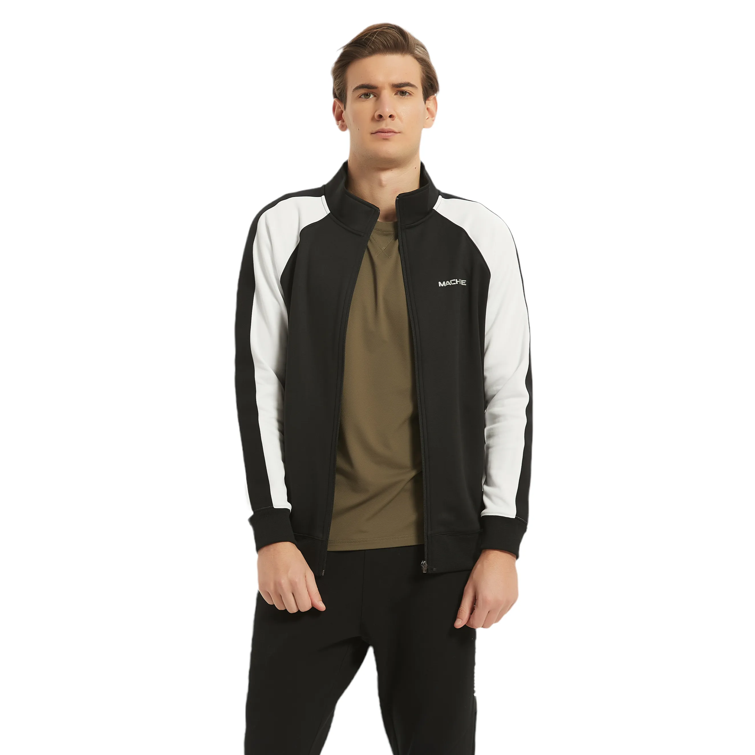 Whitlock Men's Trainer Jacket - Black & White combo