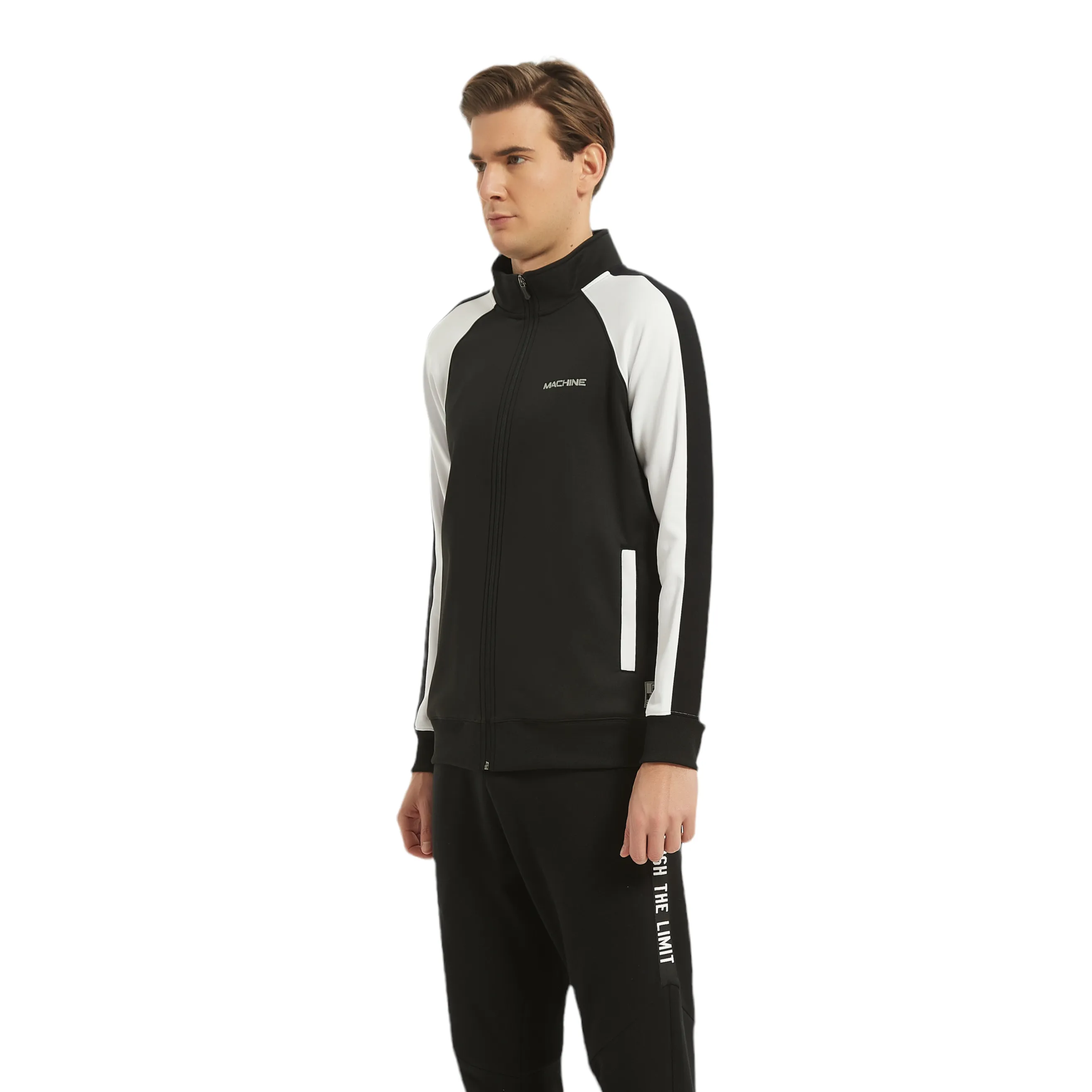 Whitlock Men's Trainer Jacket - Black & White combo