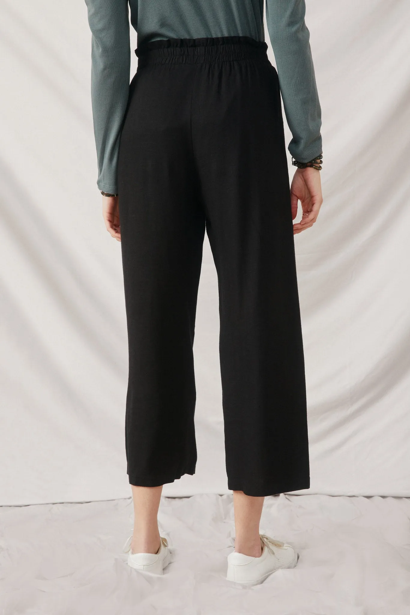 Wide Leg Paper bag Waist Pants